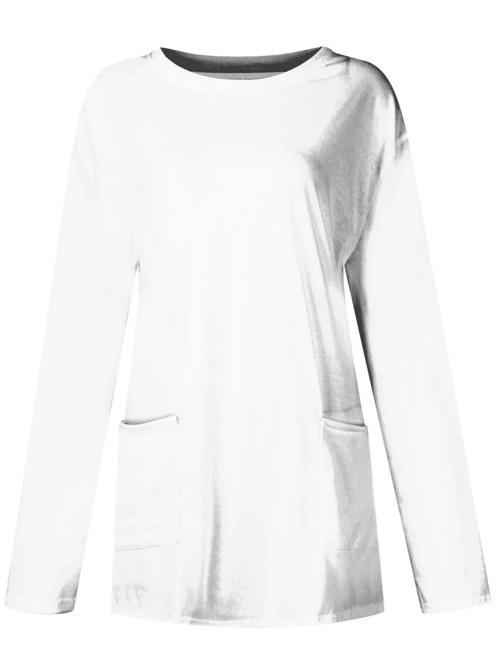 Full Size Pocketed Round Neck Long Sleeve T-Shirt – Trendsi | ClozArt