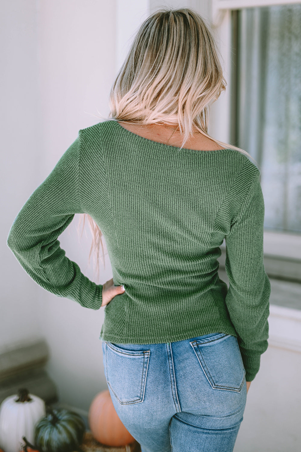 Scoop Neck Long Sleeve Top – Trendsi | ClozArt