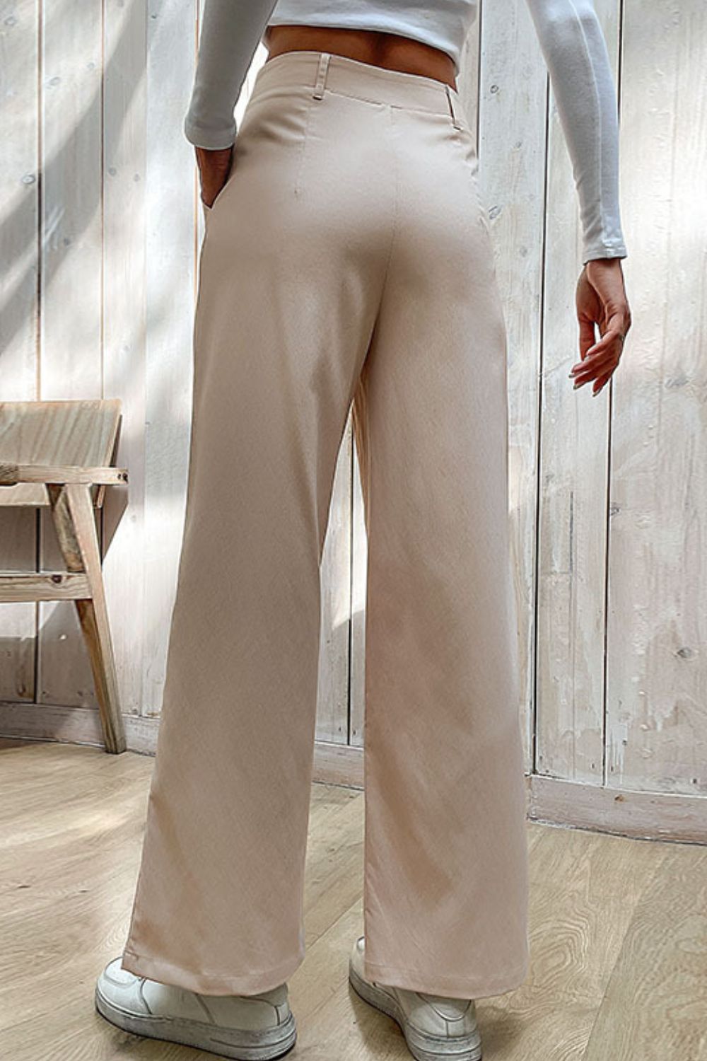 Perfee Center Seam Wide Leg Pants – Trendsi | ClozArt