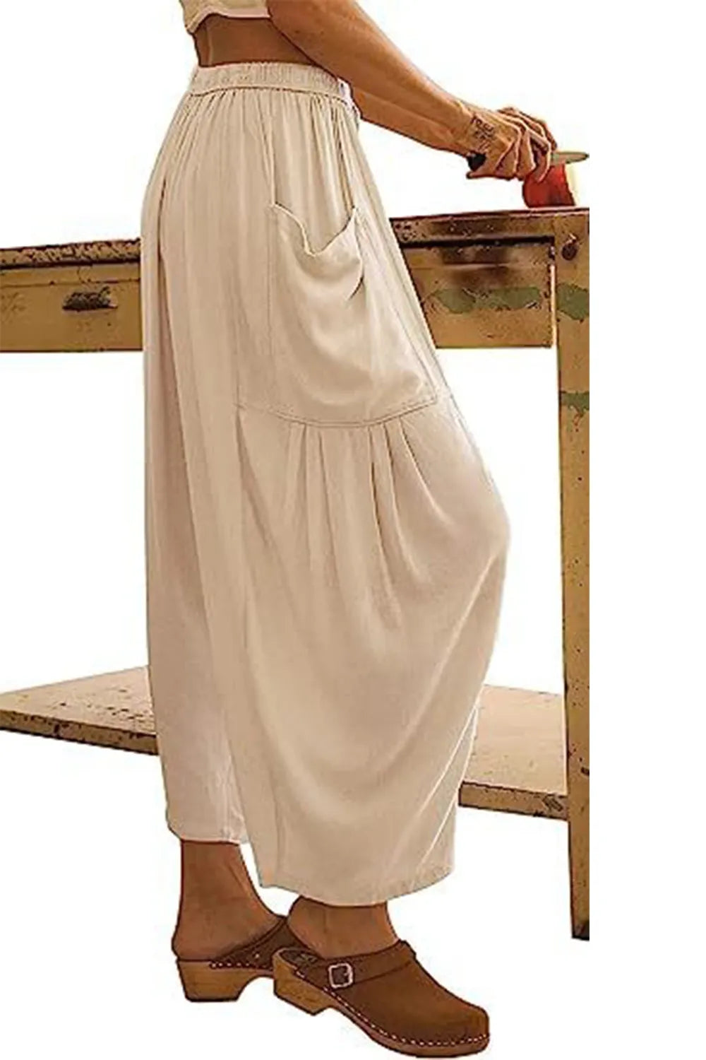 Full Size Pocketed Drawstring Wide Leg Pants – Trendsi | ClozArt