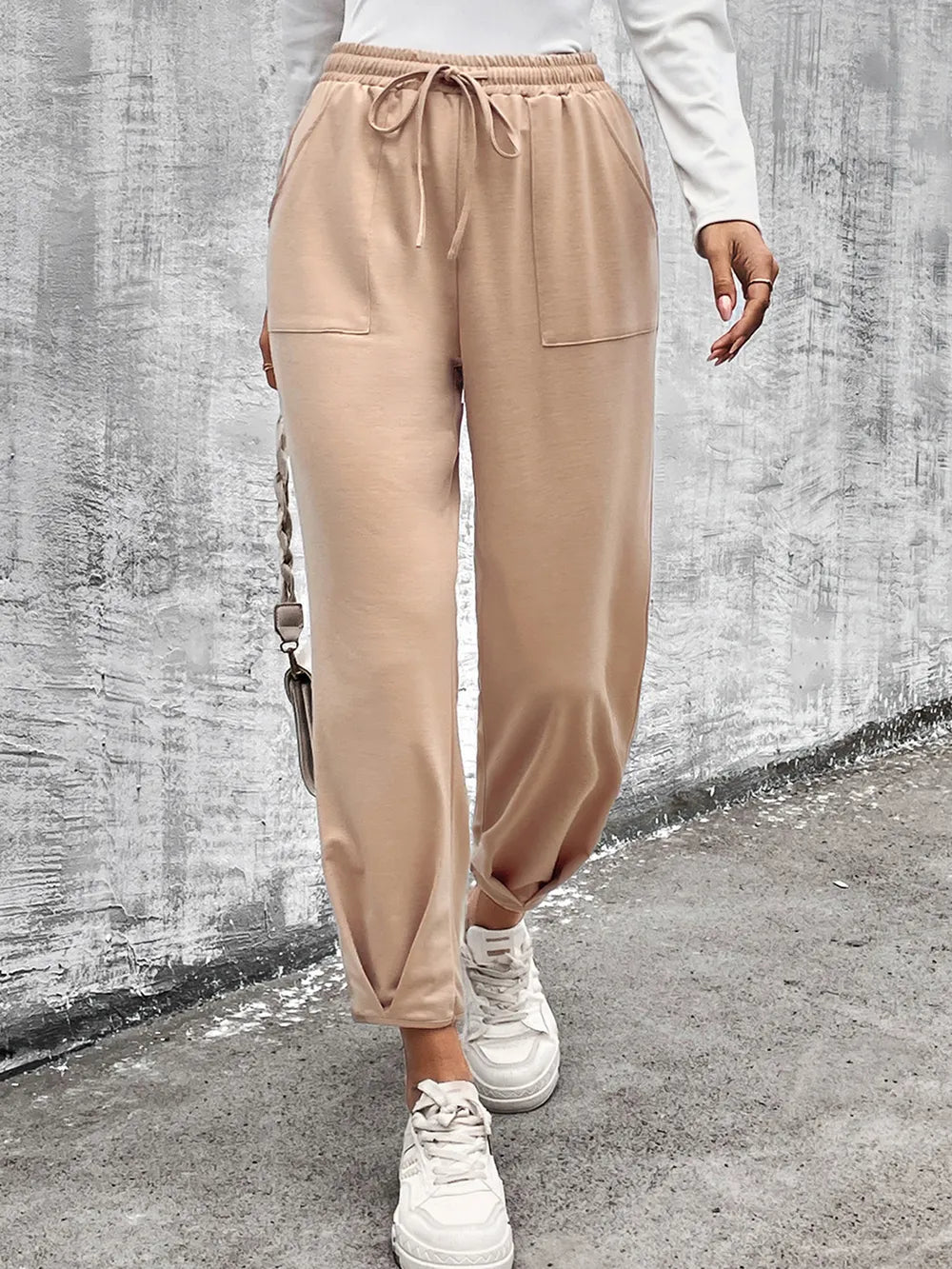Drawstring Straight Pants with Pockets – Trendsi | ClozArt