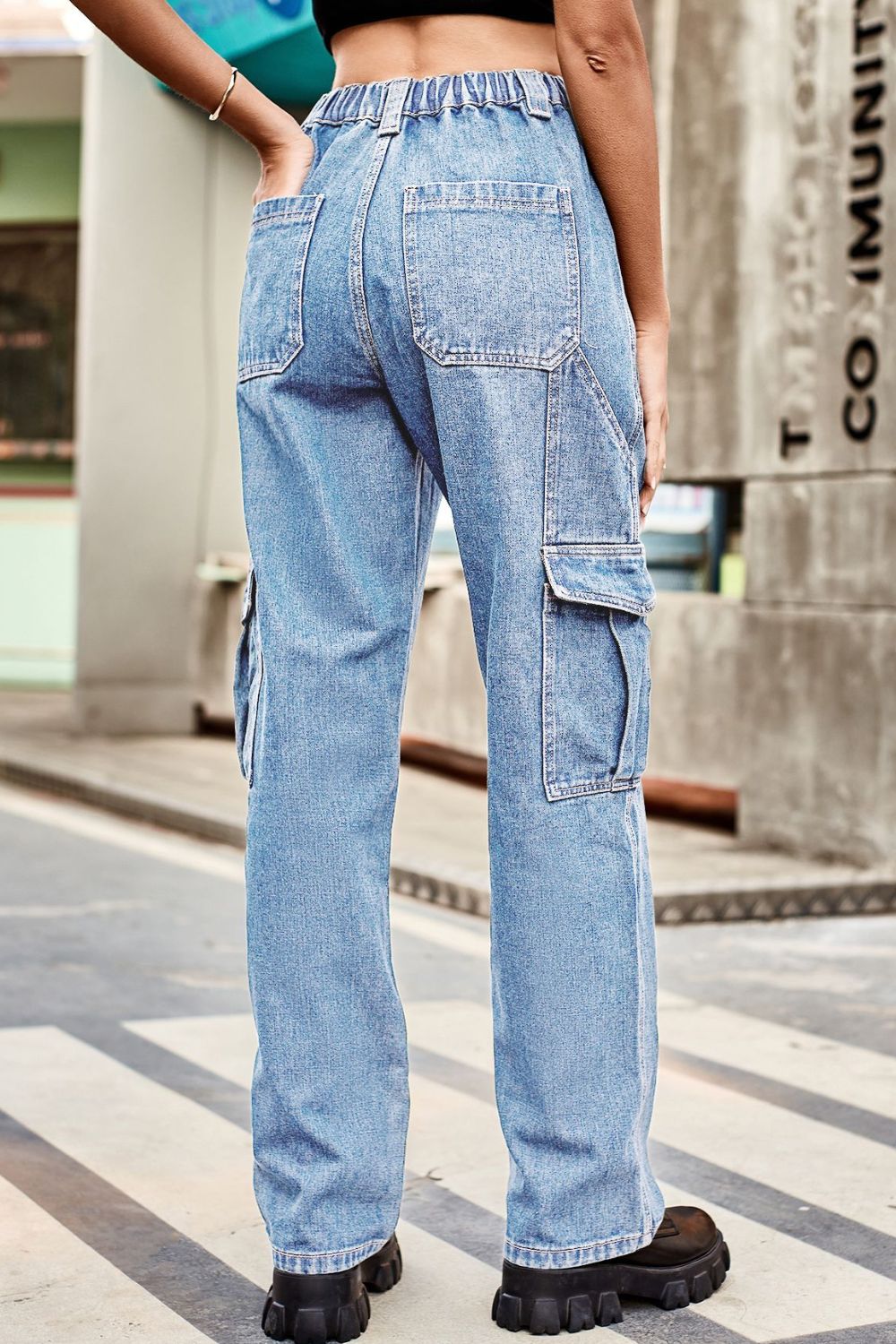 Loose Fit Long Pants with Pockets – Trendsi | ClozArt