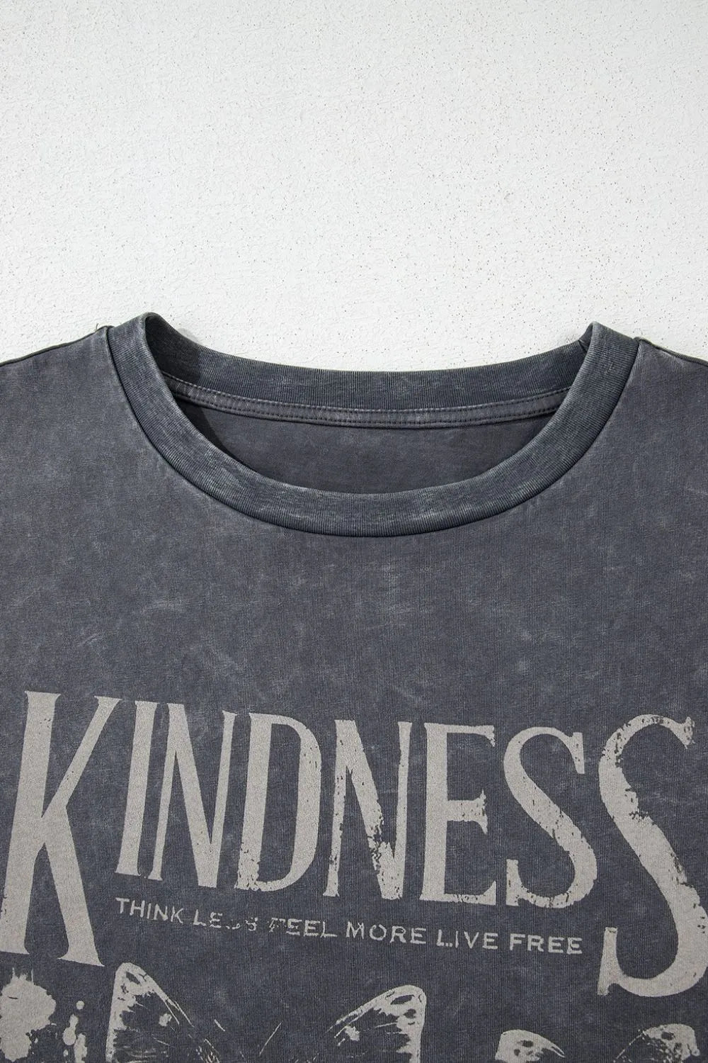 Kindness Butterflies Graphic Mineral Wash Loose Tee – Trendsi | ClozArt