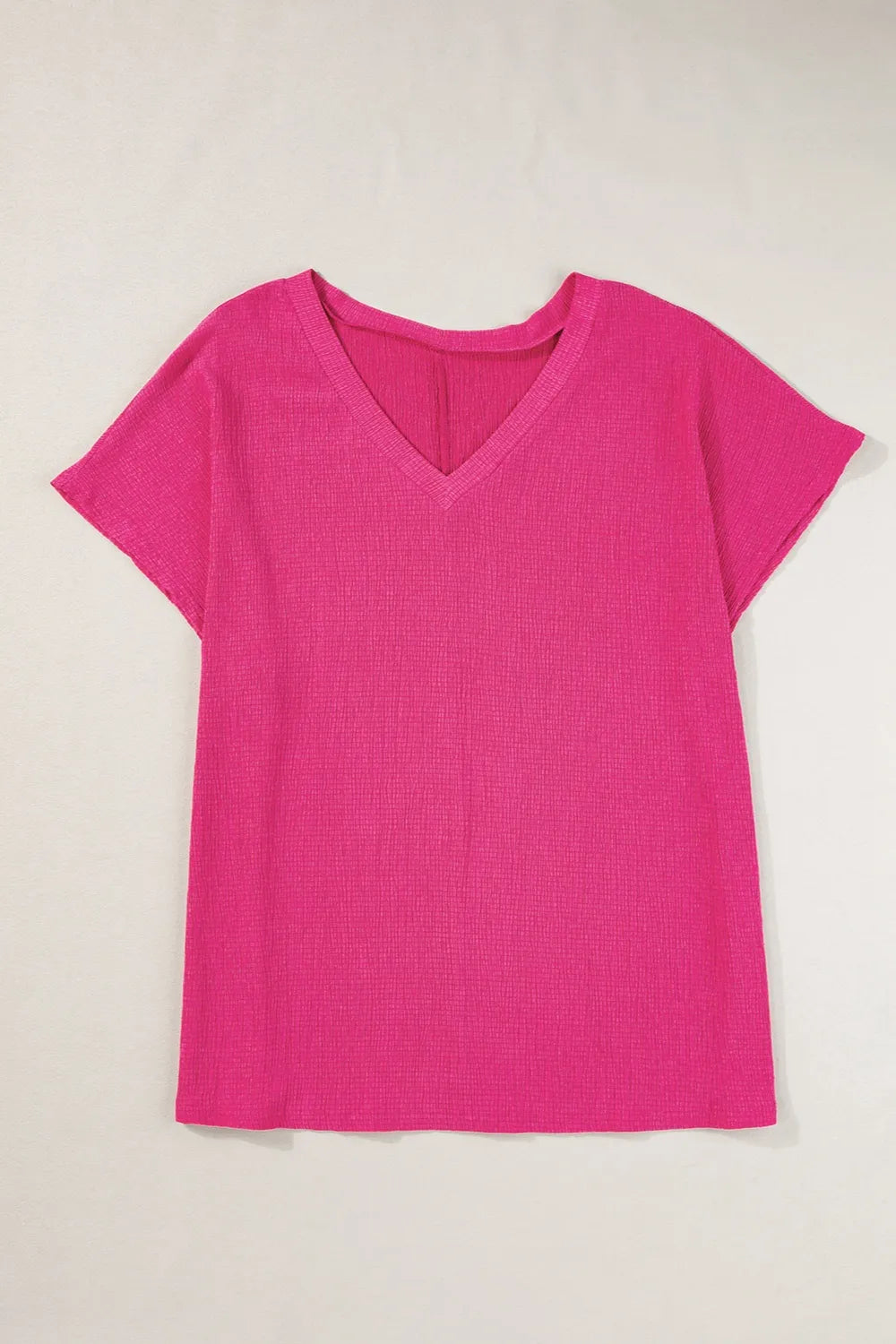 Plus Size V-Neck Short Sleeve Top – Trendsi | ClozArt