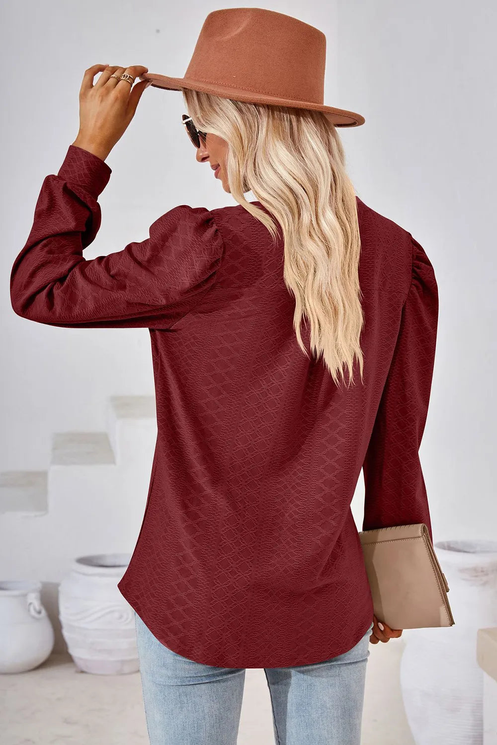 Notched Long Sleeve T-Shirt – Trendsi | ClozArt