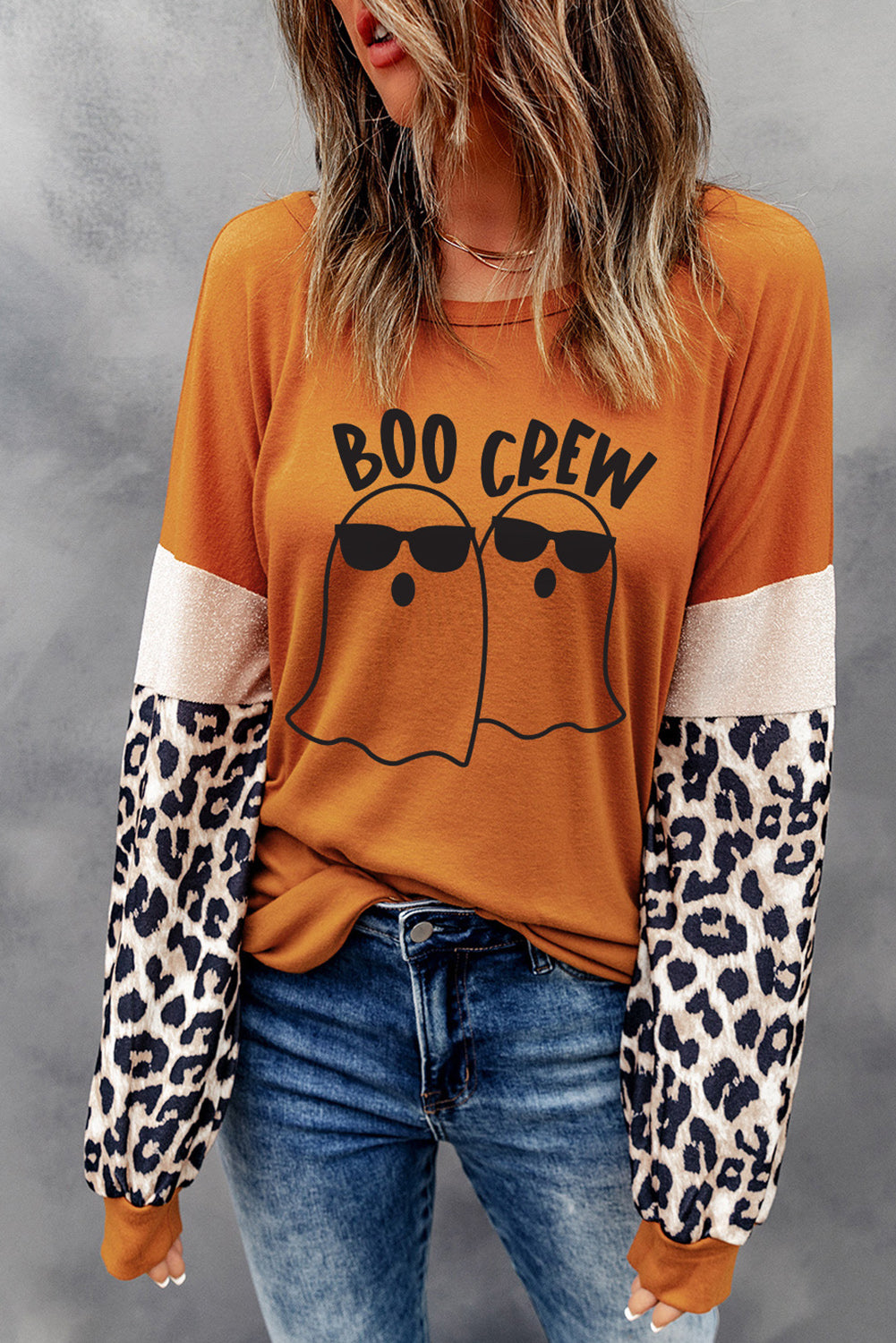 BOO CREW Ghost Graphic Round Neck T-Shirt – Trendsi | ClozArt