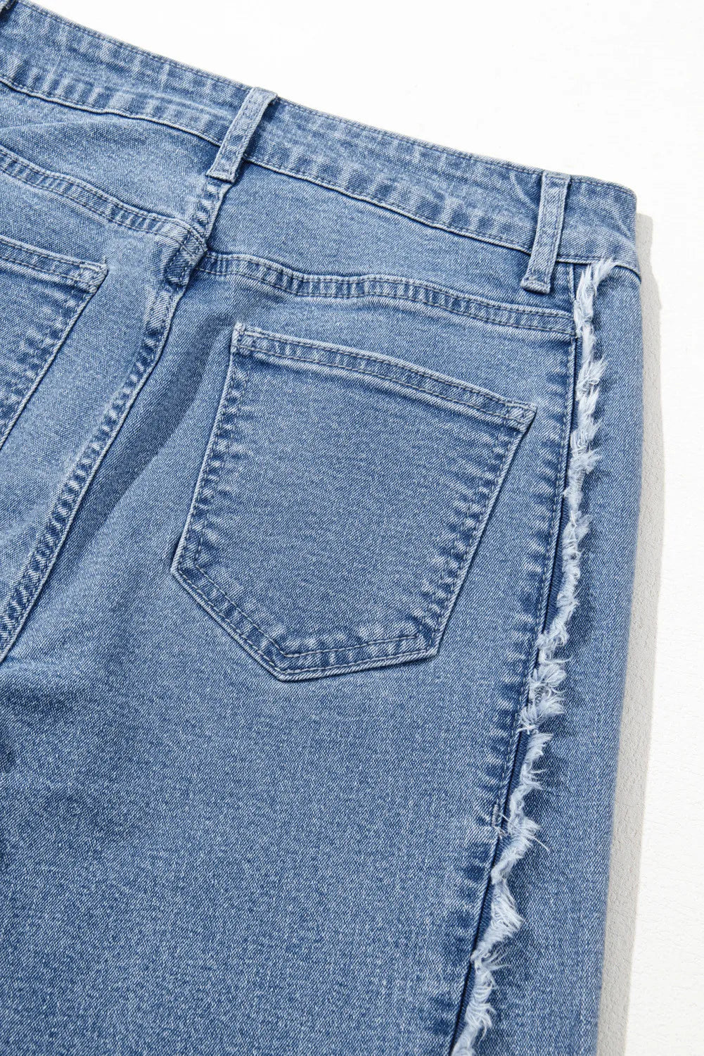 Raw Hem Wide Leg Jeans with Pockets – Trendsi | ClozArt