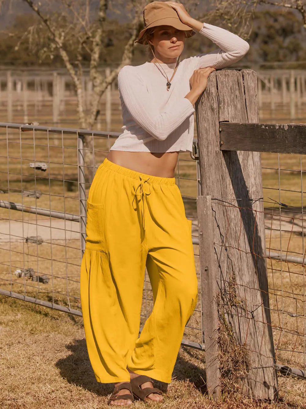 Full Size Wide Leg Pants with Pockets – Trendsi | ClozArt