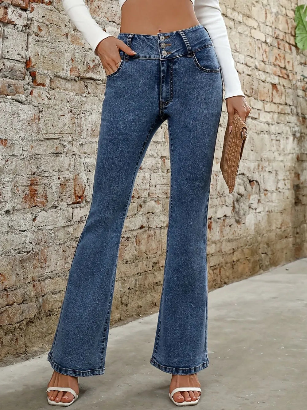 Bootcut Jeans with Pockets – Trendsi | ClozArt
