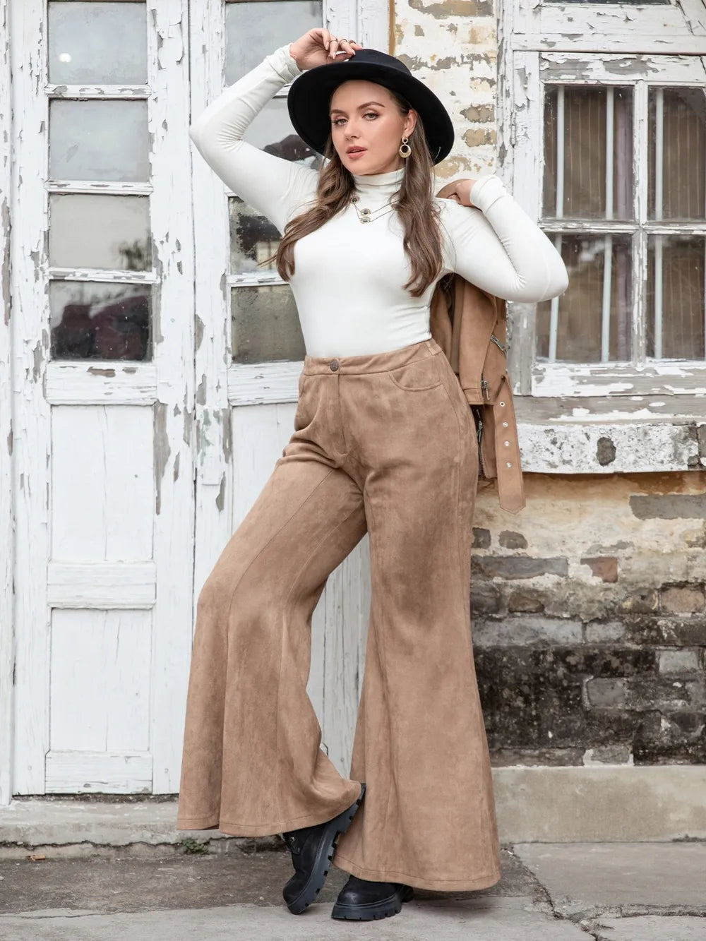 Plus Size Pocketed Flare Pants – Trendsi | ClozArt