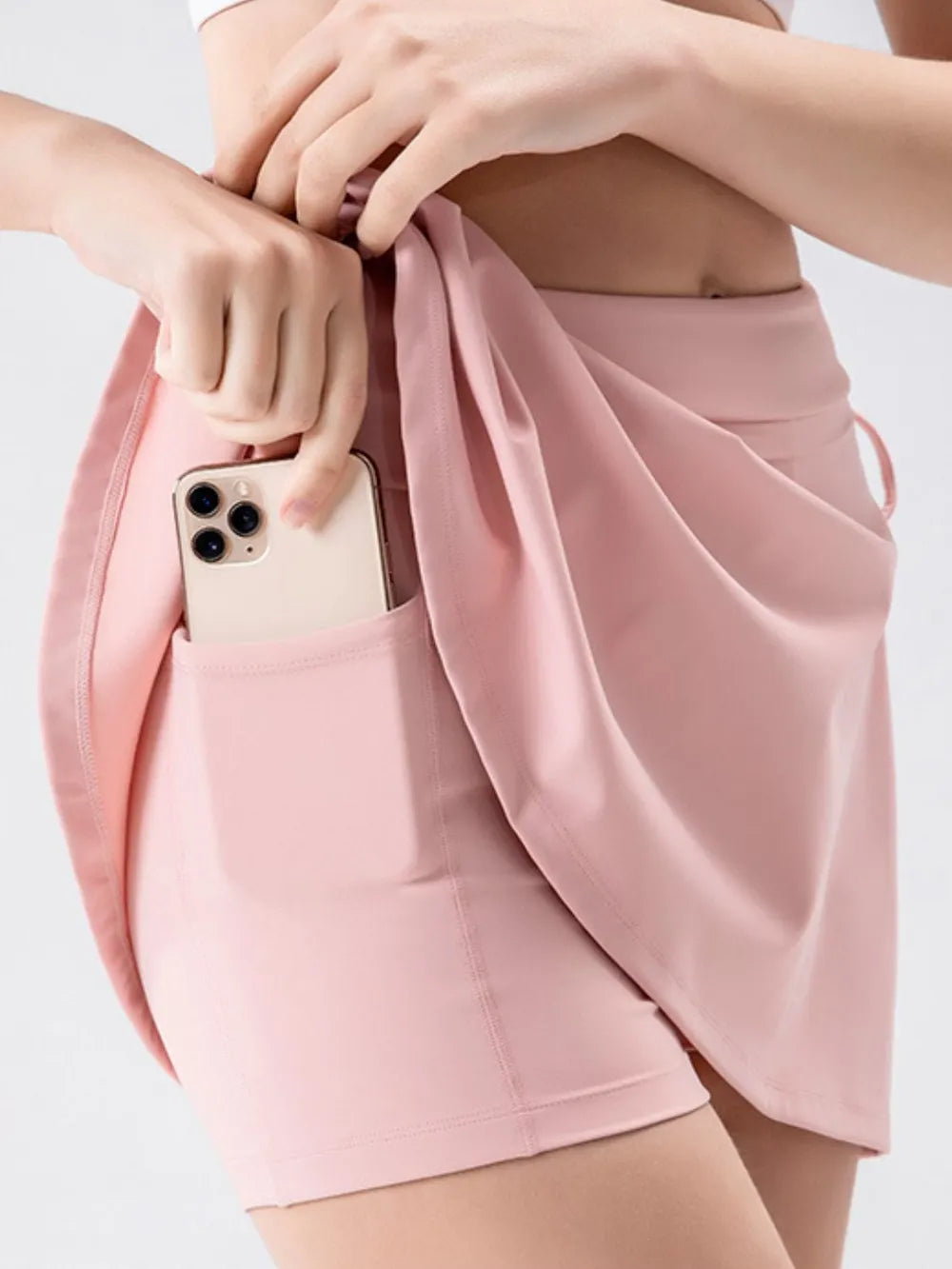 High Waist Active Skort with Pockets – Trendsi | ClozArt