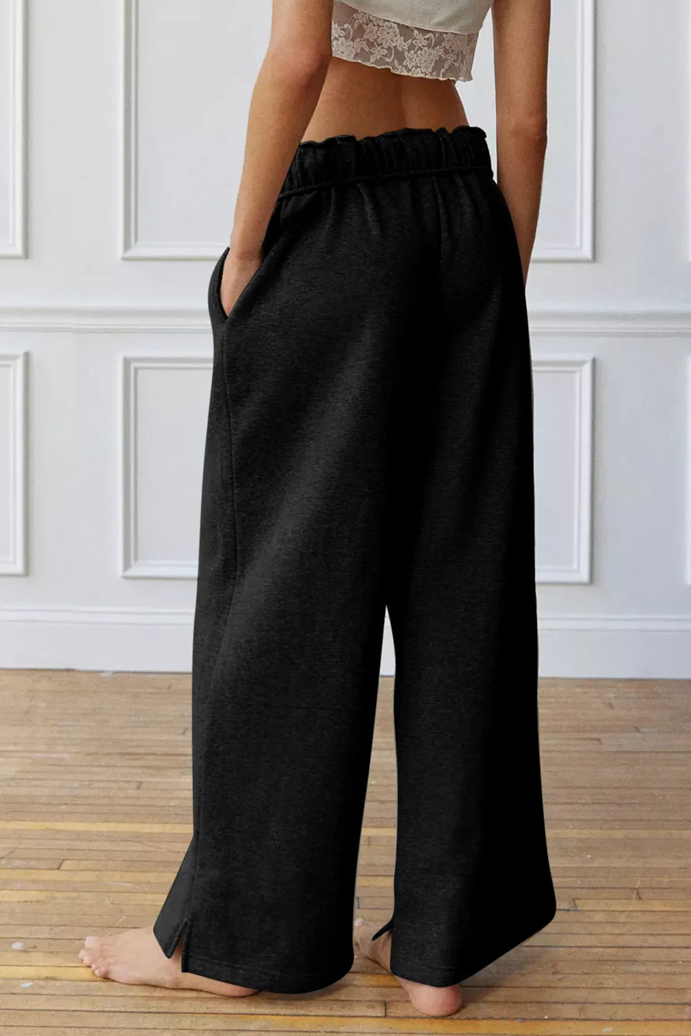 Drawstring Wide Leg Active Pants – Trendsi | ClozArt