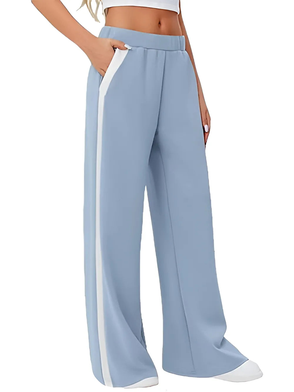 Side Striped Wide Leg Pants – Trendsi | ClozArt