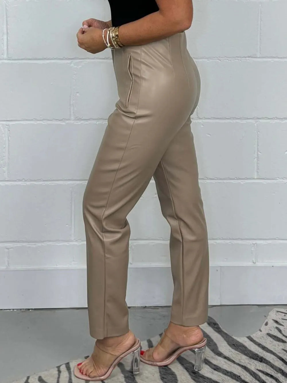 Full Size High Waist Straight Pants Plus Size – Trendsi | ClozArt
