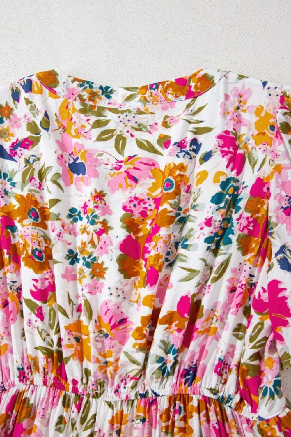 Floral Short Sleeve V Neck Dress with Pockets – Trendsi | ClozArt