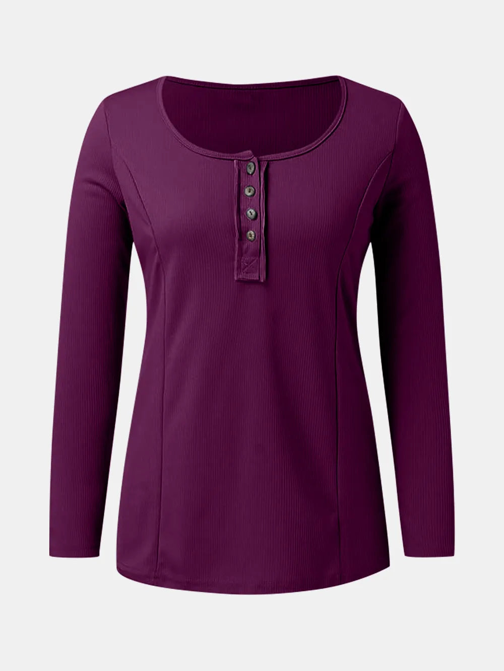 Full Size Scoop Neck Long Sleeve T-Shirt – Trendsi | ClozArt