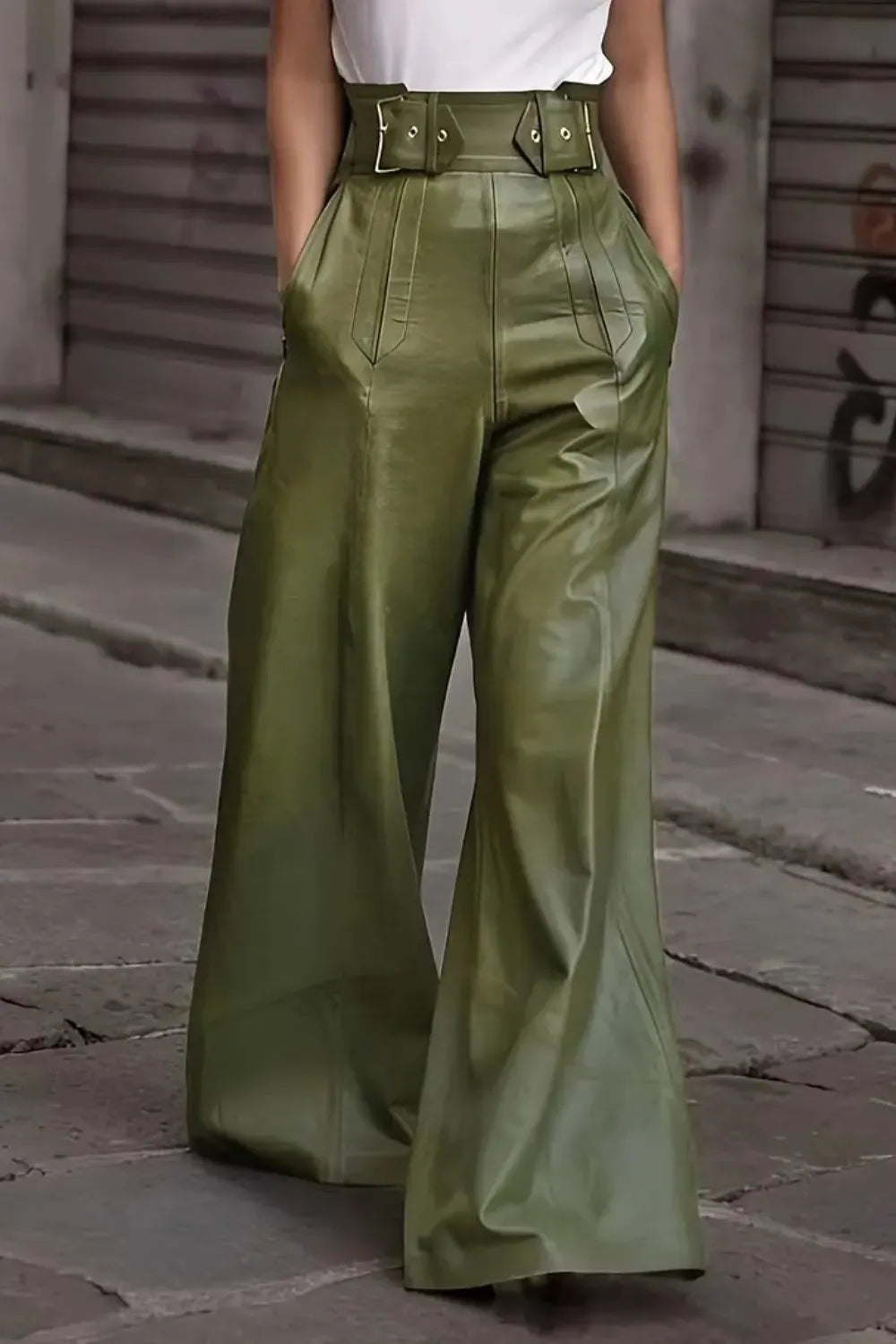 High Waist Wide Flare Pants – Trendsi | ClozArt