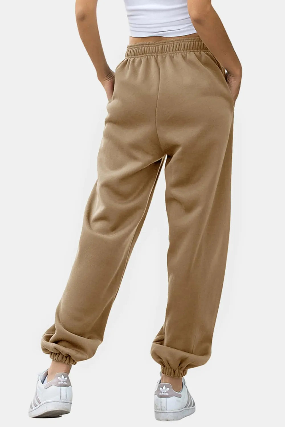 Elastic Waist Joggers with Pockets – Trendsi | ClozArt
