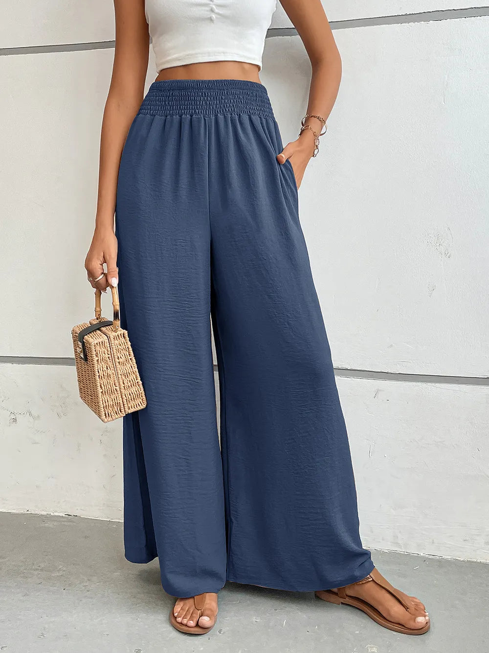 Perfee Wide Leg Pants with Pockets – Trendsi | ClozArt
