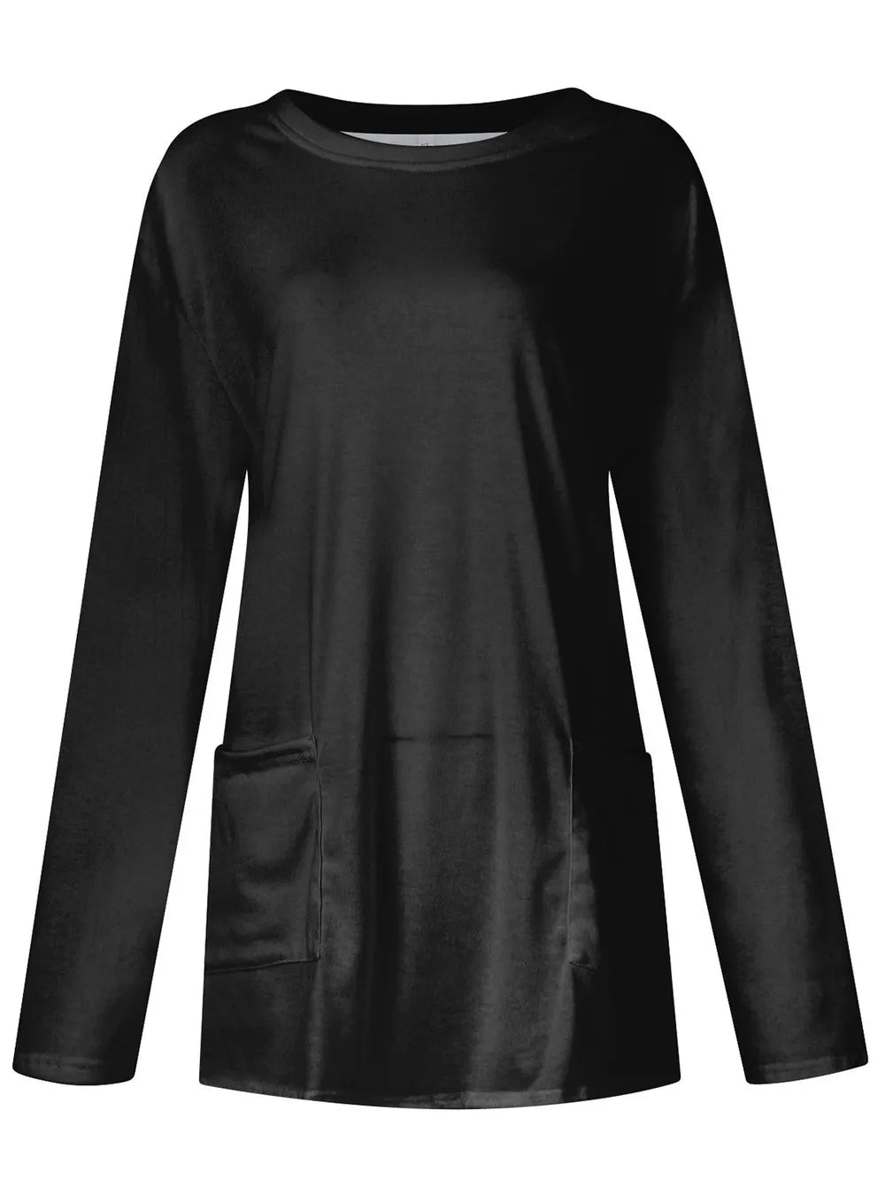 Full Size Pocketed Round Neck Long Sleeve T-Shirt – Trendsi | ClozArt