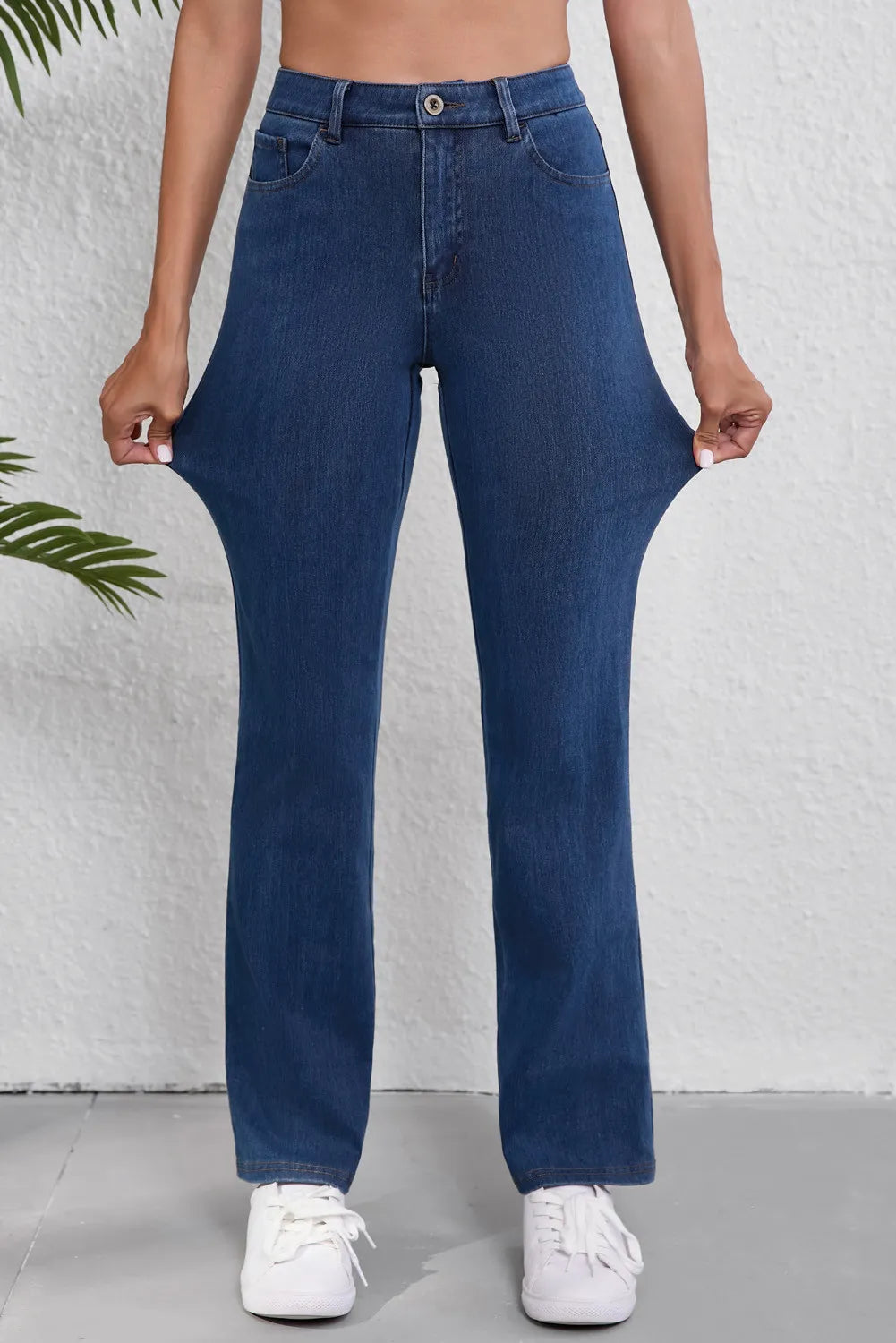 Straight Jeans with Pockets – Trendsi | ClozArt
