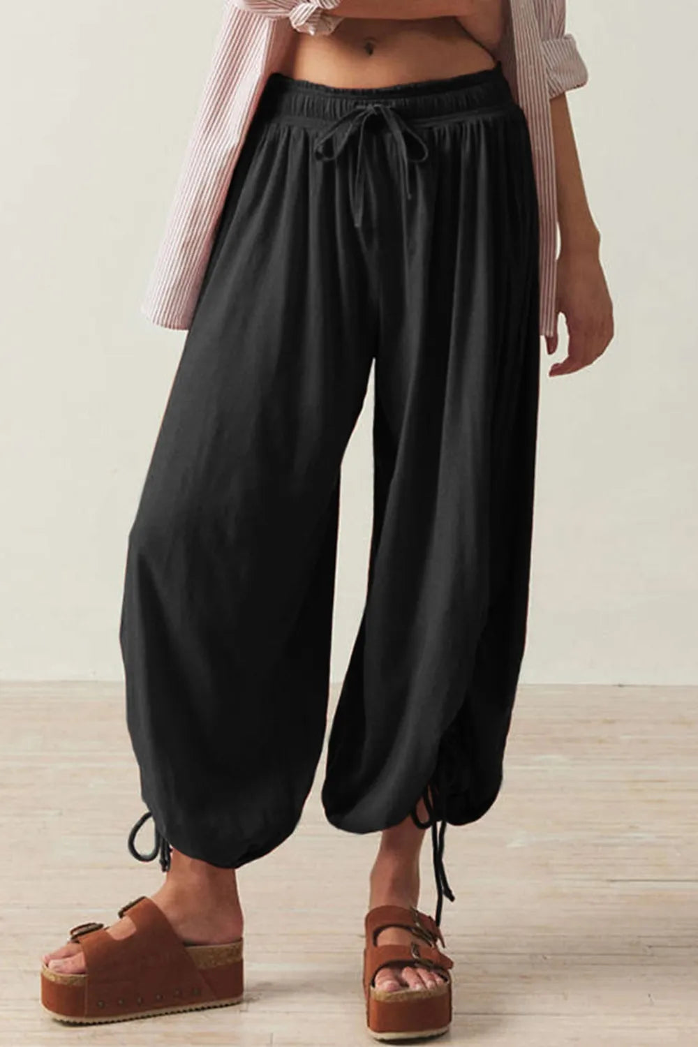 Drawstring Ruched Pants – Trendsi | ClozArt