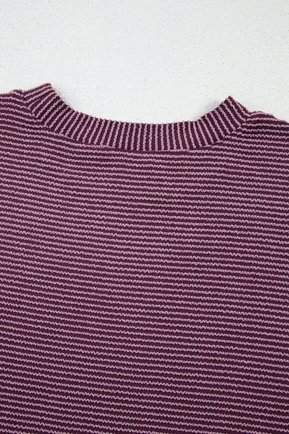 Myosotis Plain Corded Mock Neck T Shirt – Shewin | ClozArt