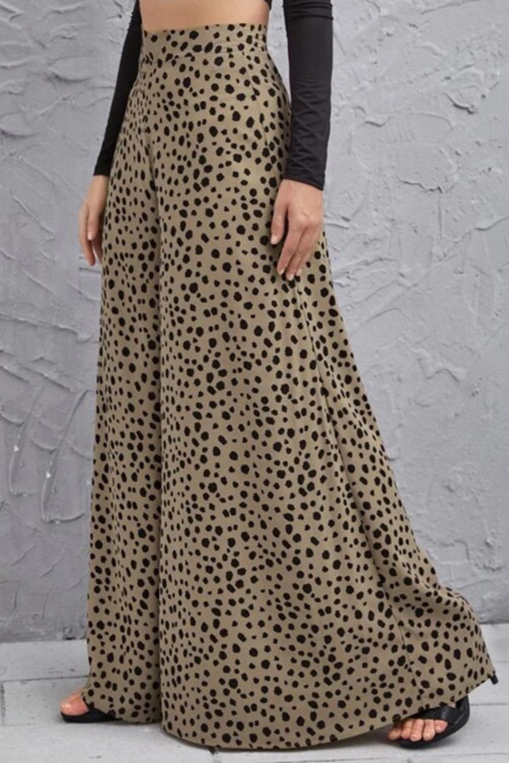 Animal Print High-Rise Culottes – Trendsi | ClozArt