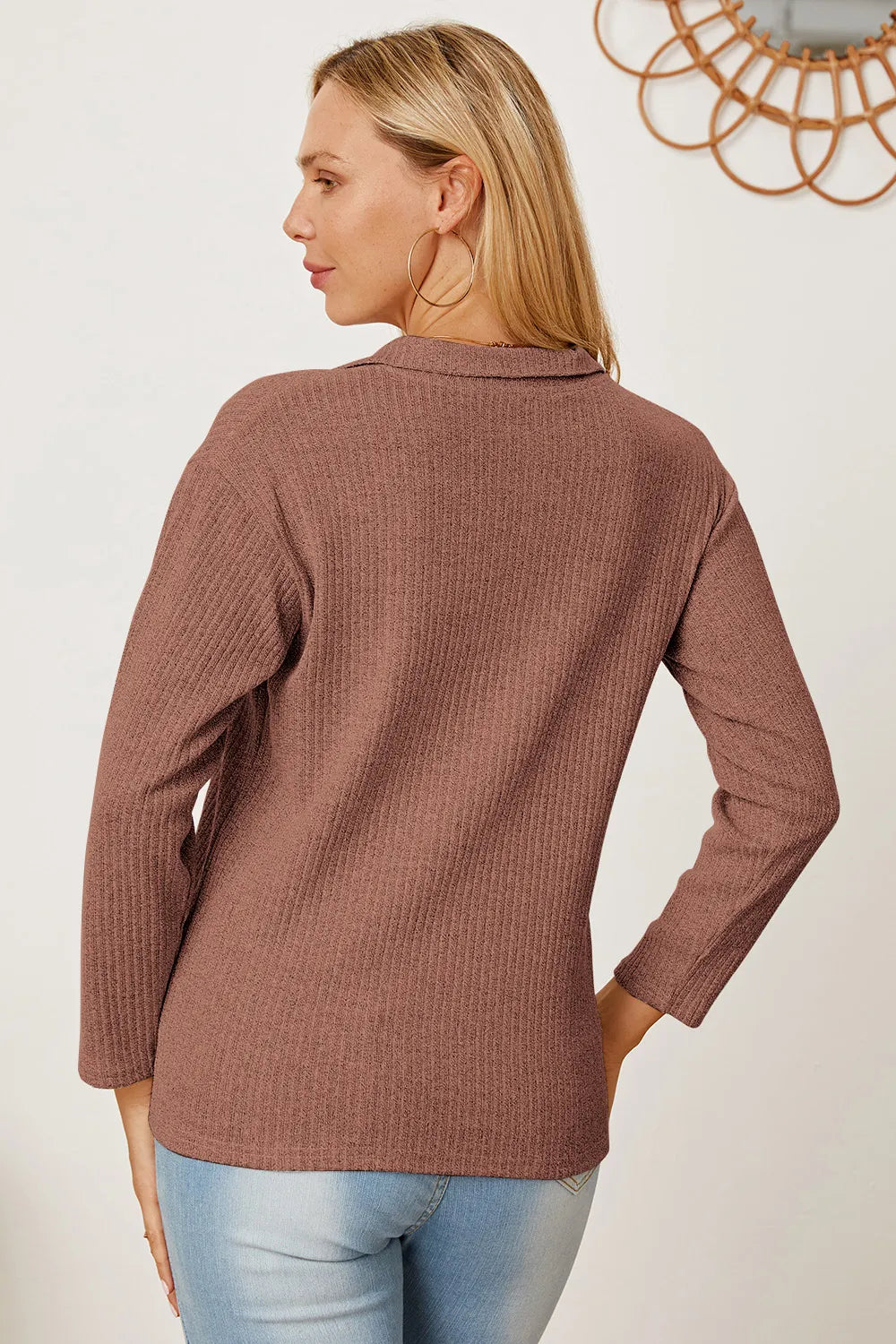 Collared Neck Dropped Shoulder T-Shirt – Trendsi | ClozArt