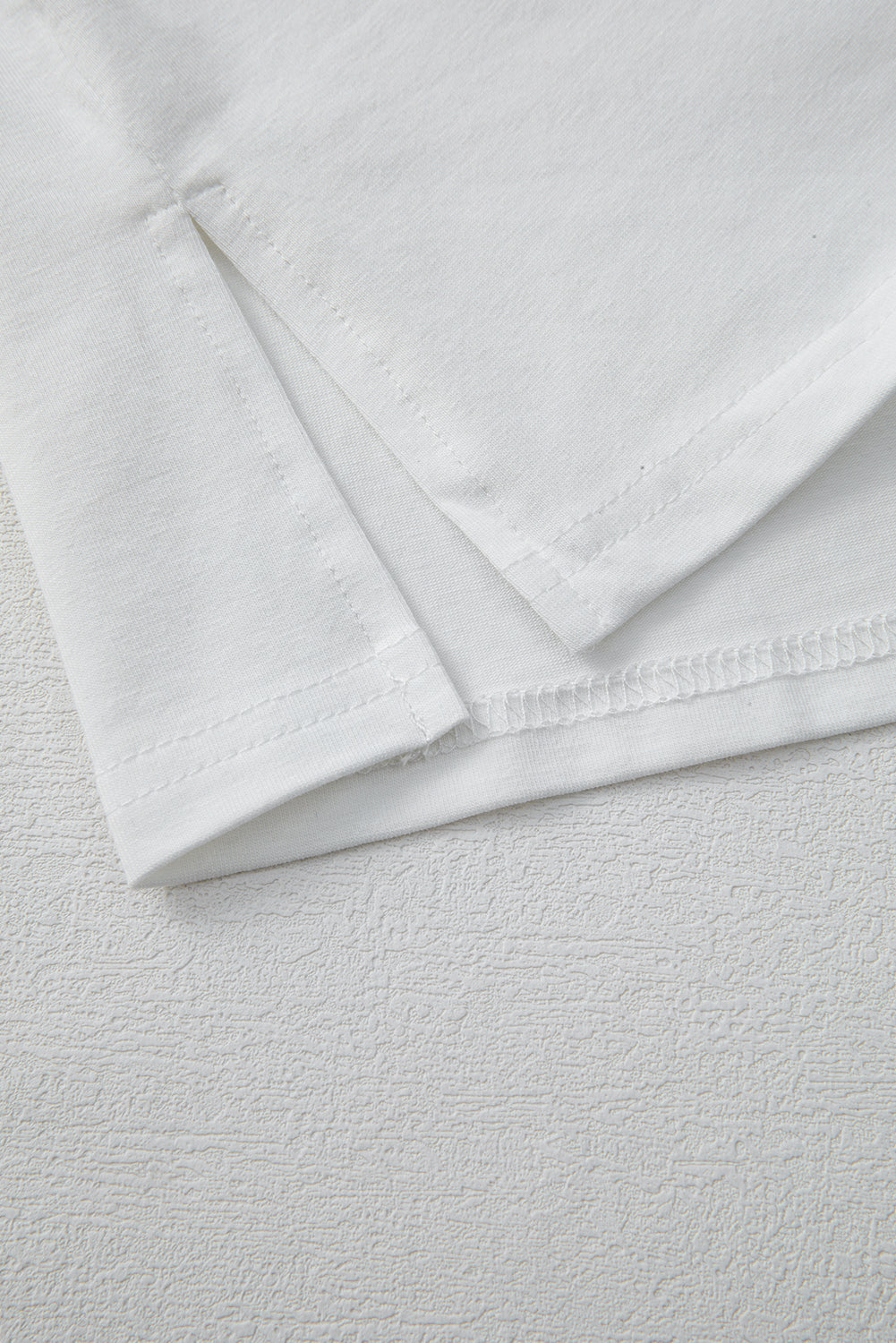 White Star Patched Drop Shoulder Half Sleeve Loose Tee – Shewin | ClozArt