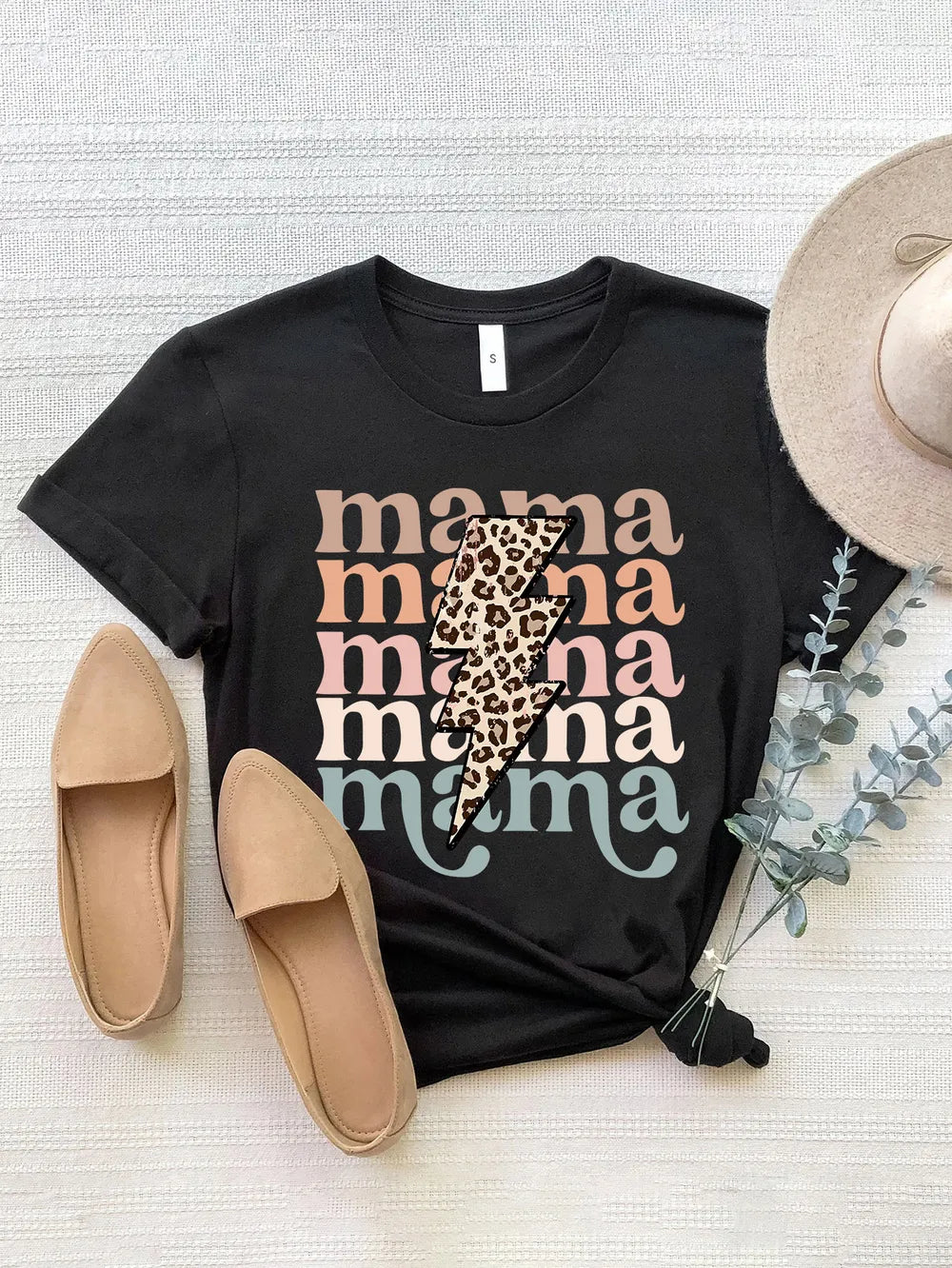 MAMA Round Neck Short Sleeve T-Shirt – Trendsi | ClozArt