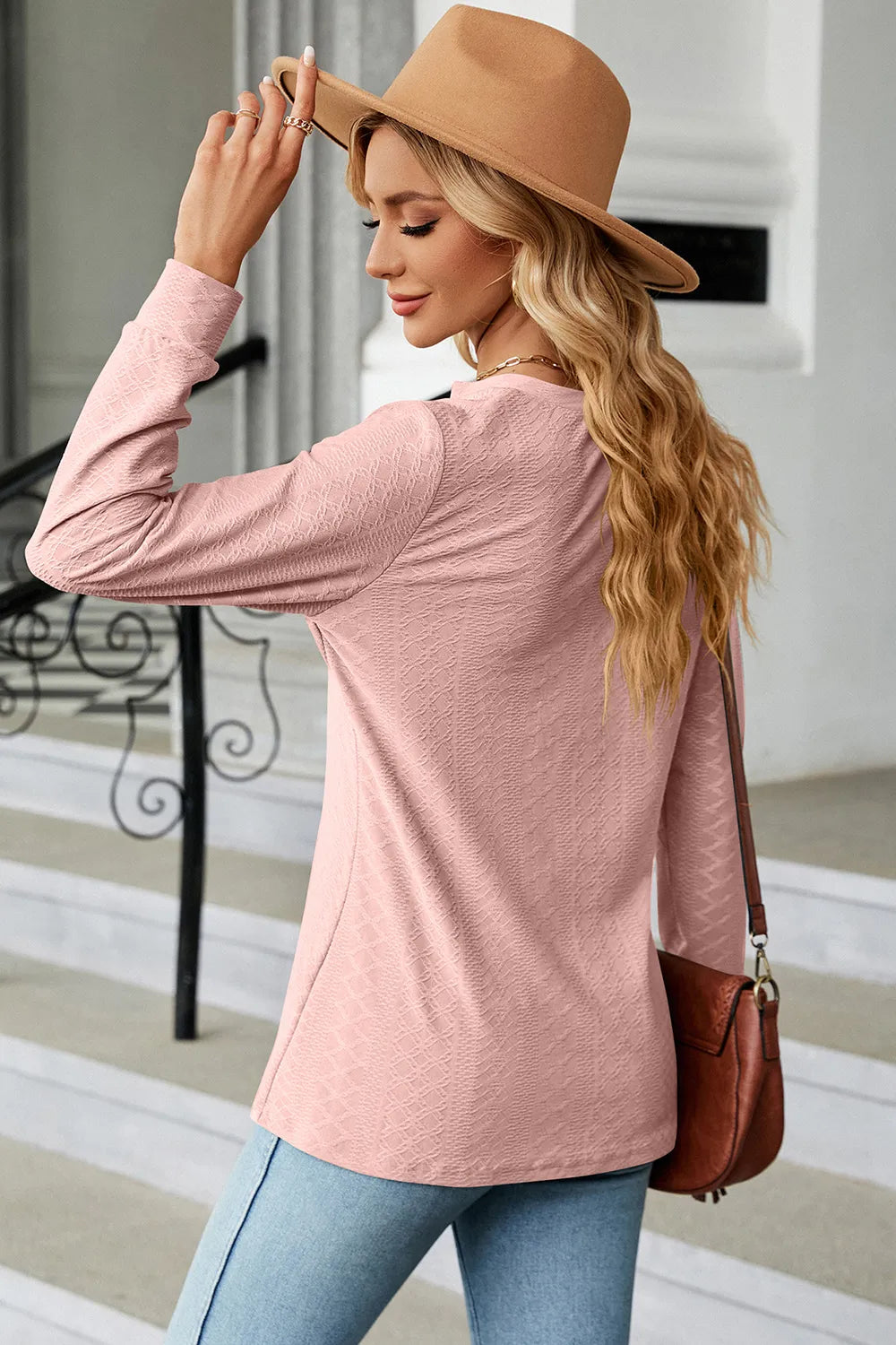 Notched Long Sleeve T-Shirt – Trendsi | ClozArt