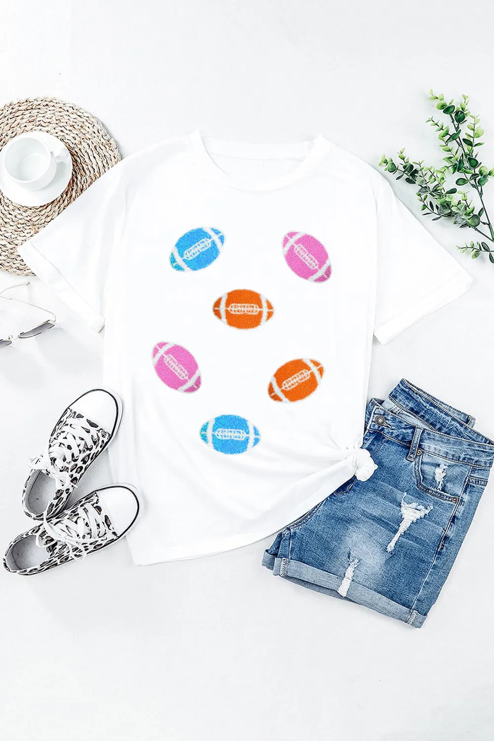 Football Round Neck Short Sleeve T-Shirt – Trendsi | ClozArt
