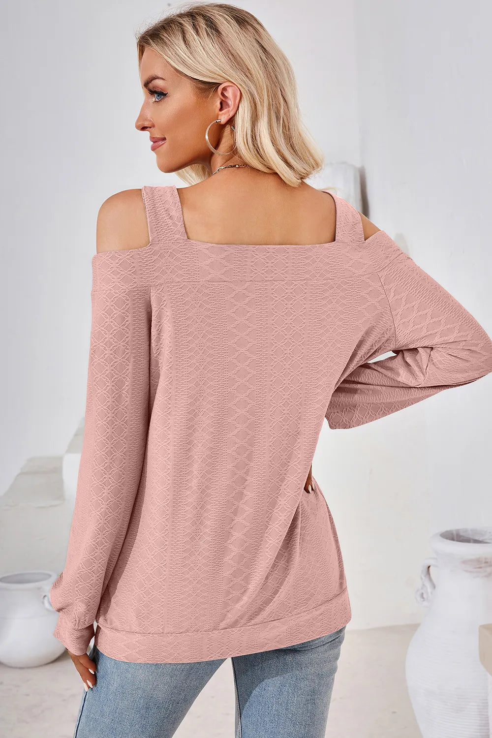 Cutout Square Neck Cold Shoulder T-Shirt – Trendsi | ClozArt