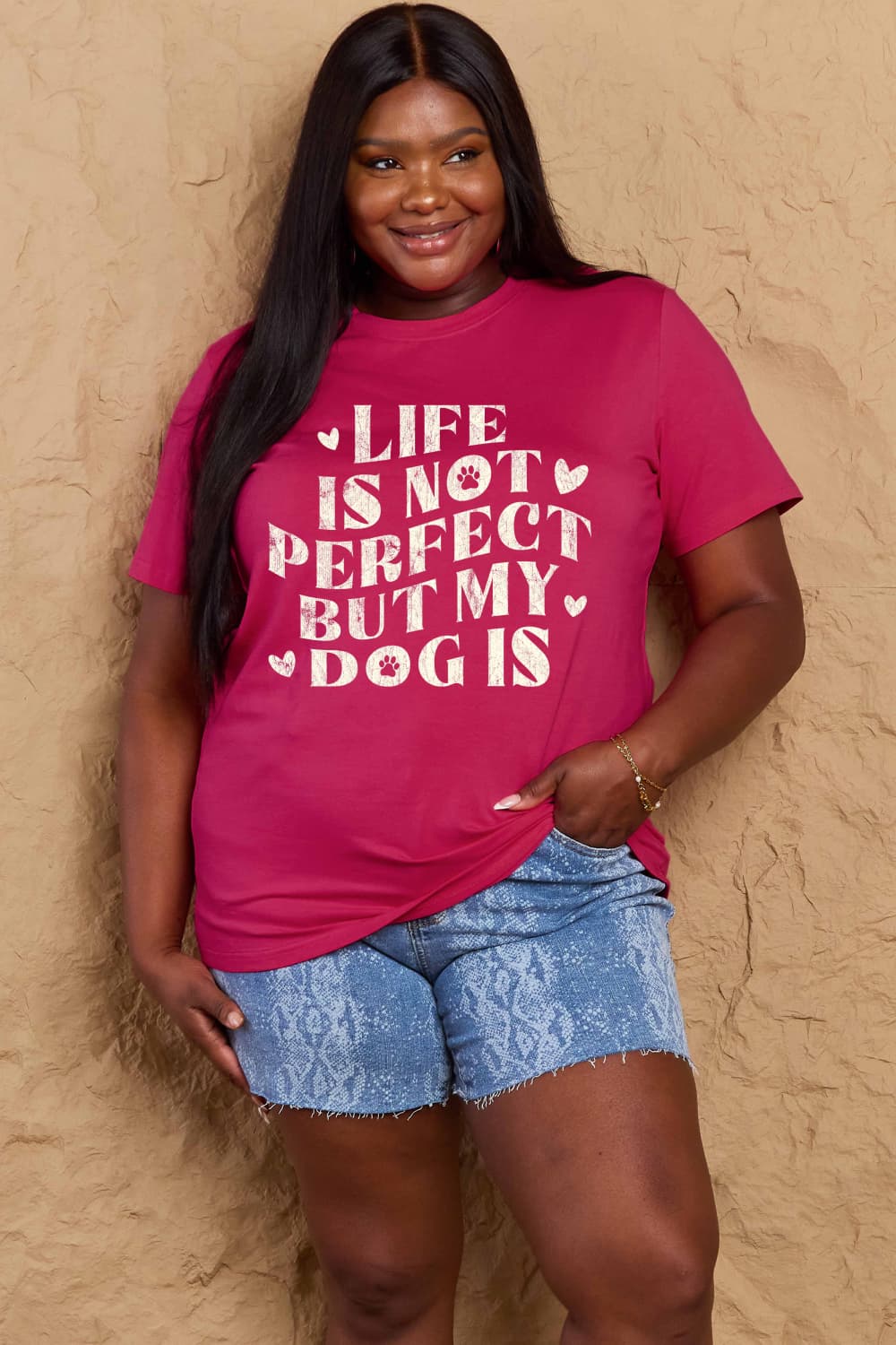 Simply Love Full Size Dog Slogan Graphic Cotton T-Shirt – Trendsi | ClozArt