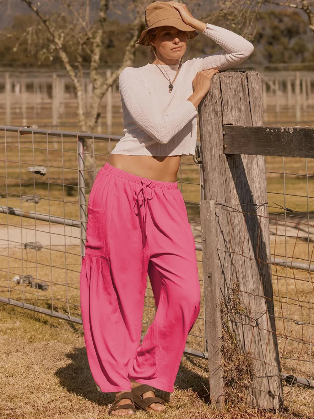 Full Size Wide Leg Pants with Pockets – Trendsi | ClozArt