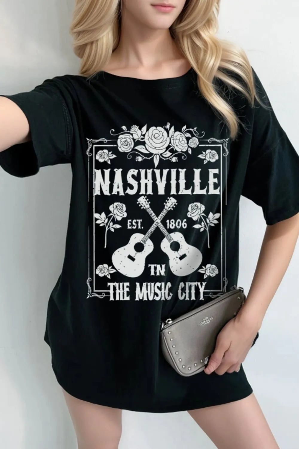 Graphic Round Neck Short Sleeve Oversized T-Shirt – Trendsi | ClozArt