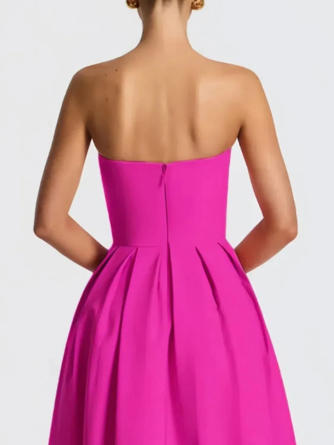 Solid Color Tube Midi Dress – Trendsi | ClozArt