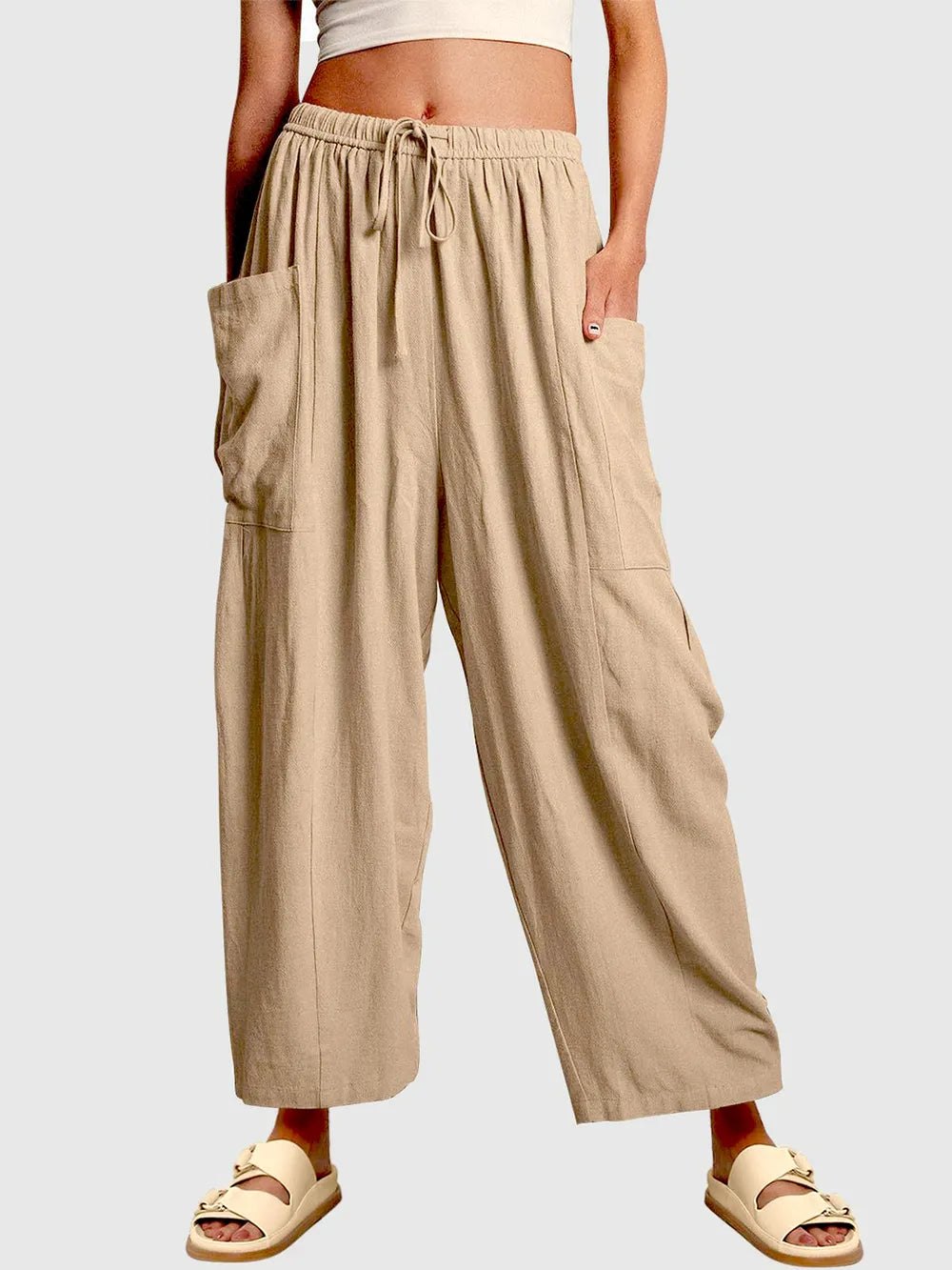 Full Size Wide Leg Pants with Pockets – Trendsi | ClozArt