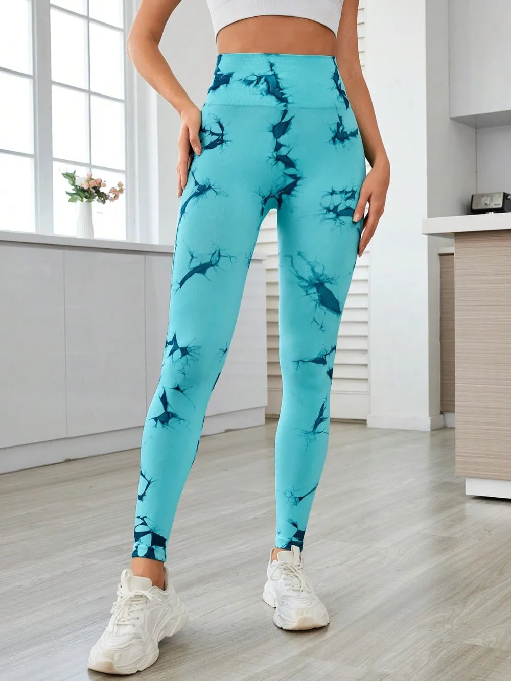 Printed High Waist Active Leggings – Trendsi | ClozArt