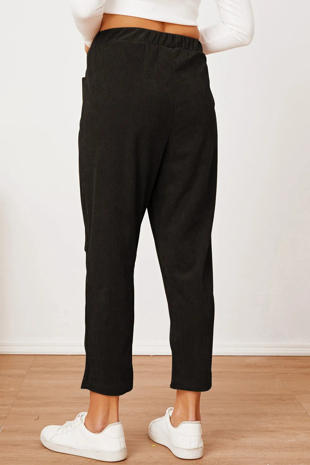 Pocketed Elastic Waist Pants – Trendsi | ClozArt