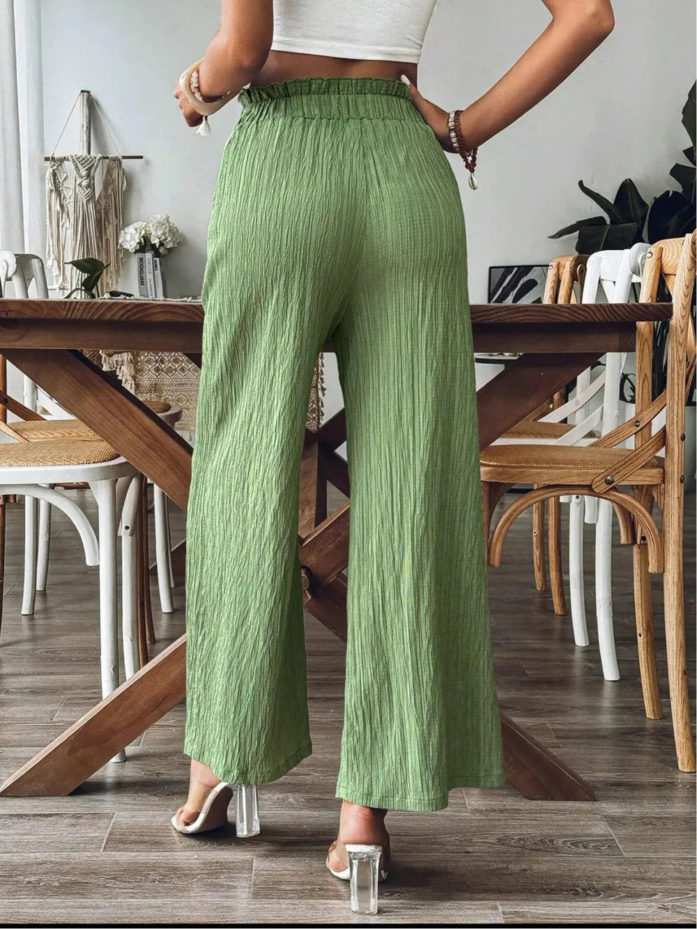 Pocketed Elastic Waist Wide Leg Pants – Trendsi | ClozArt