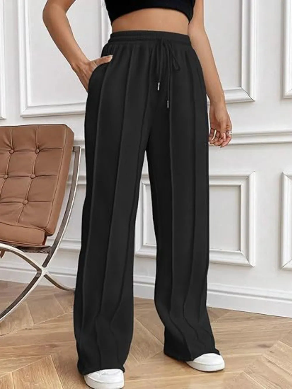 Drawstring Wide Leg Pants with Pockets – Trendsi | ClozArt