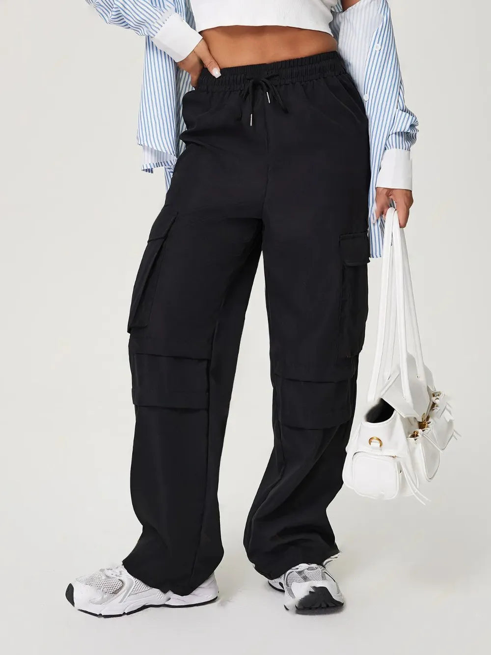 Drawstring Wide Leg Pants – Trendsi | ClozArt