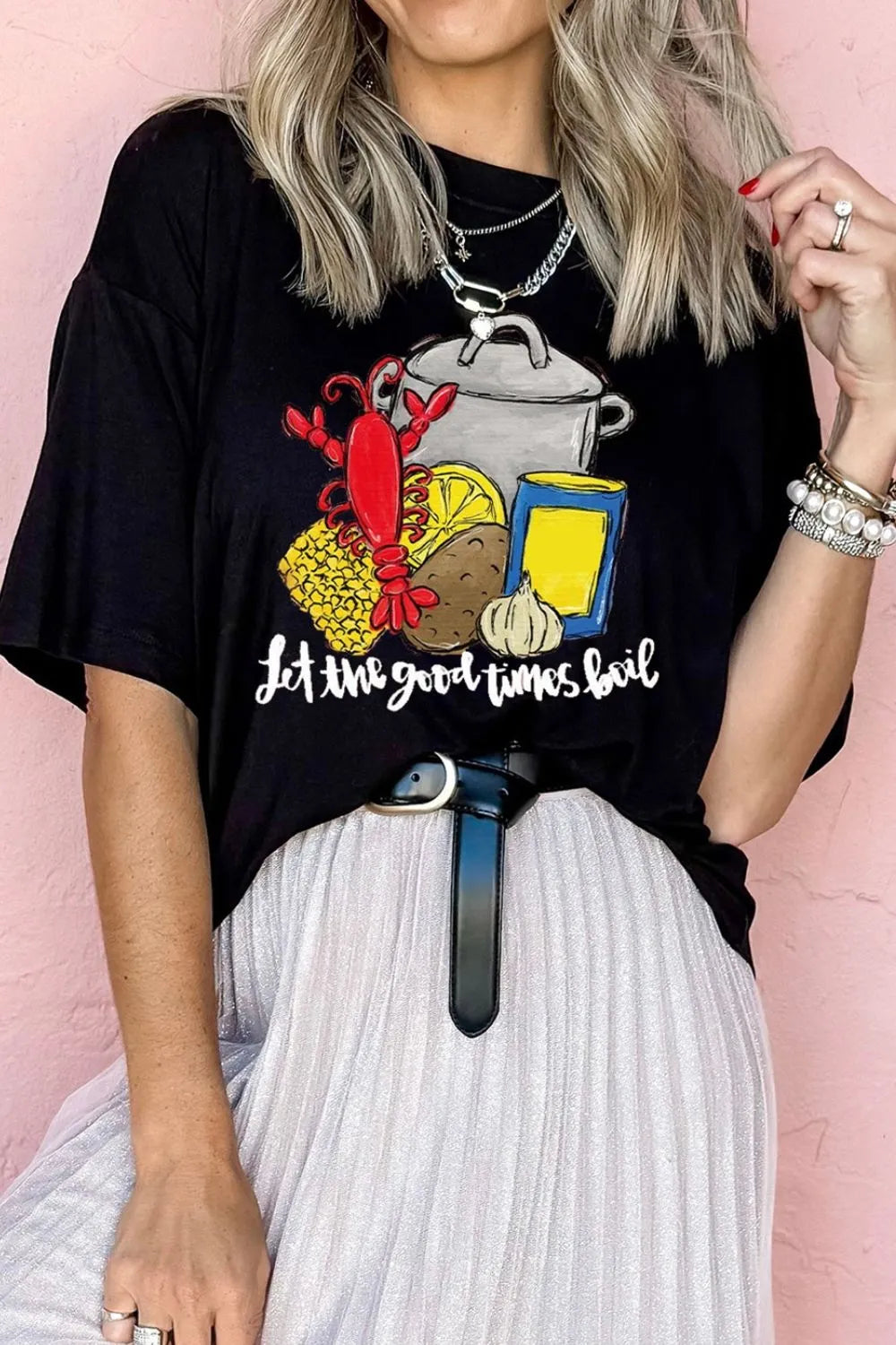 Graphic Round Neck Short Sleeve T-Shirt – Trendsi | ClozArt