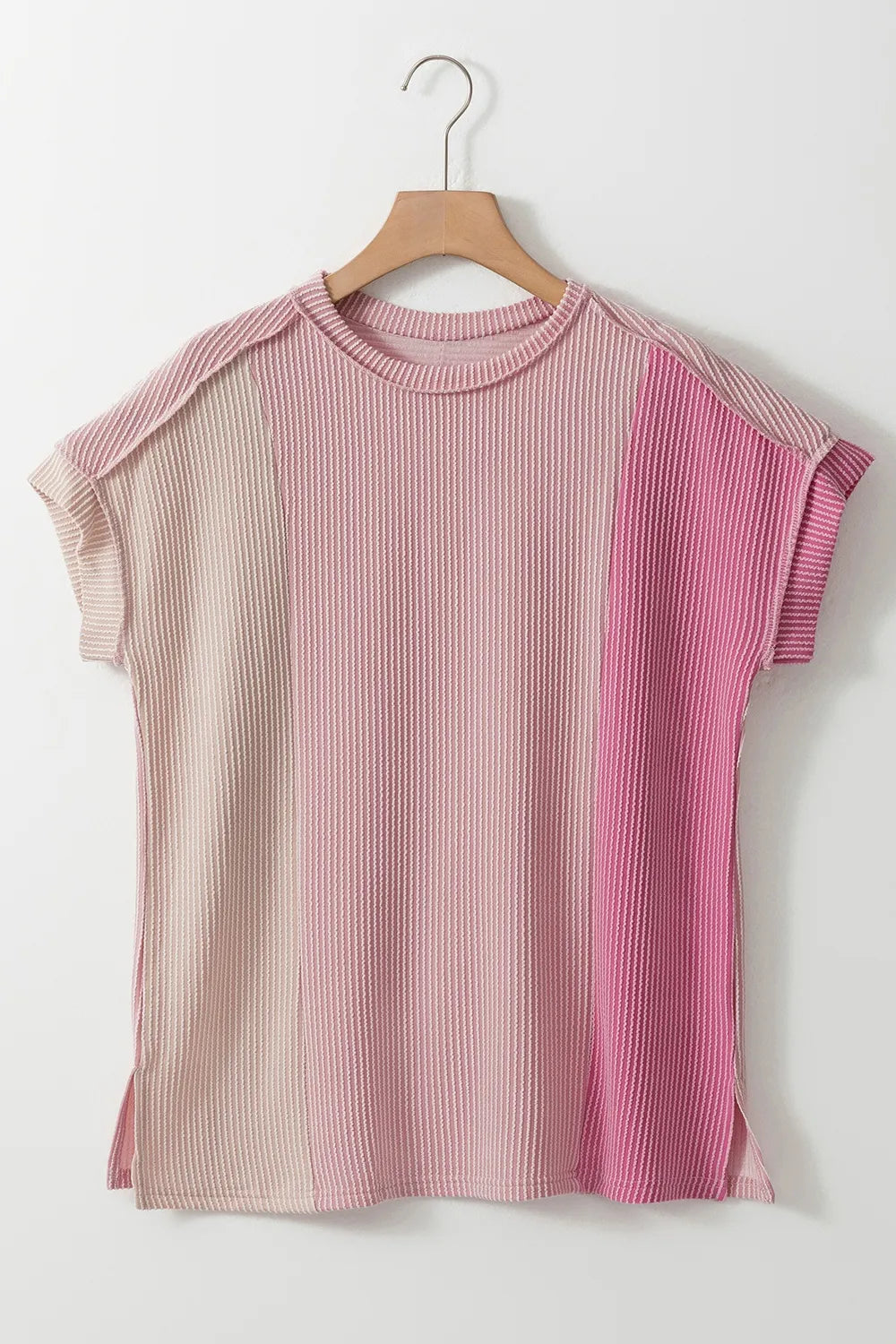 Color Block Round Neck Short Sleeve T-Shirt – Trendsi | ClozArt