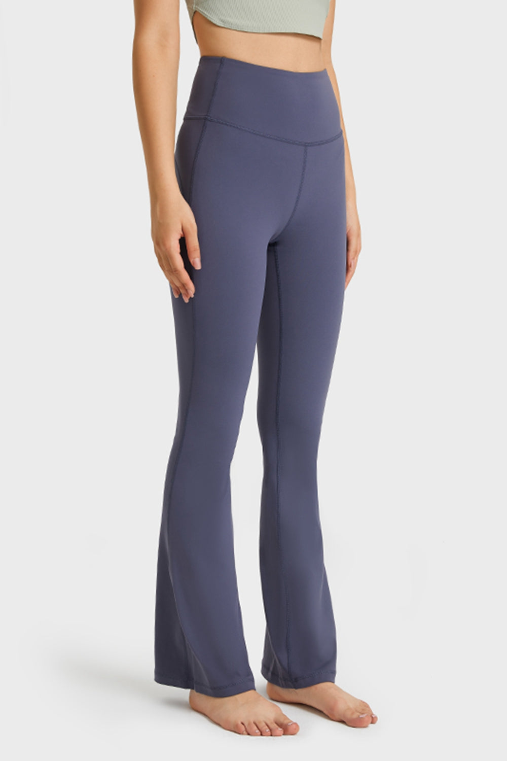 Millennia Elastic Waist Flare Yoga Pants – Trendsi | ClozArt