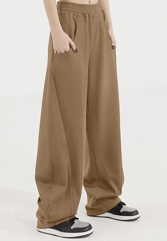 Elastic Waist Sweatpants with Pockets – Trendsi | ClozArt