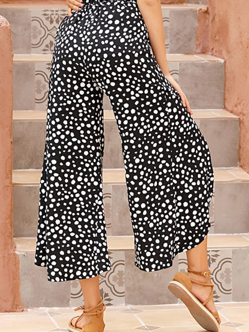 Perfee Slit Polka Dot Wide Leg Pants – Trendsi | ClozArt