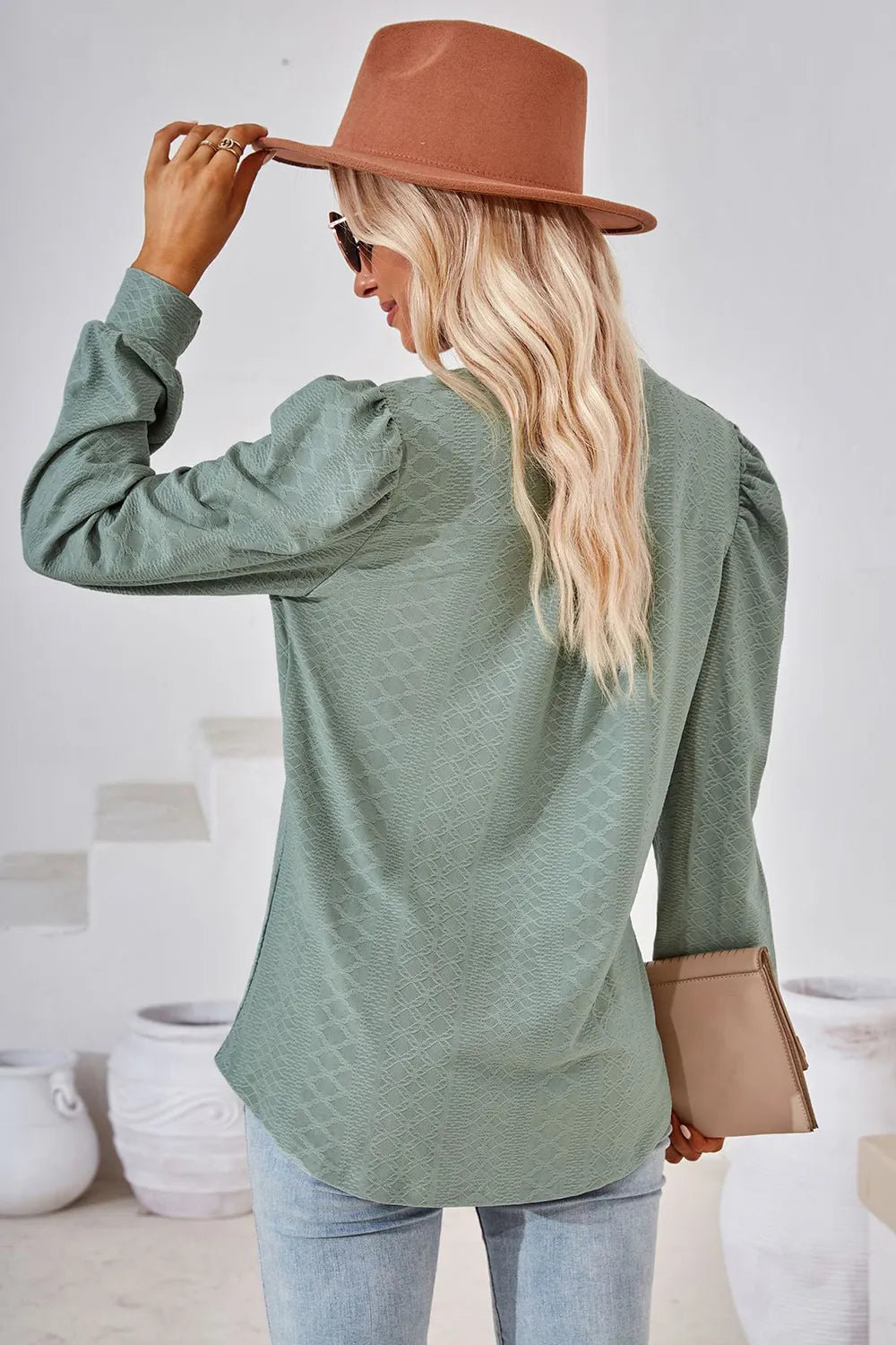 Notched Long Sleeve T-Shirt – Trendsi | ClozArt